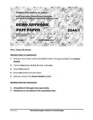 English Paper 1